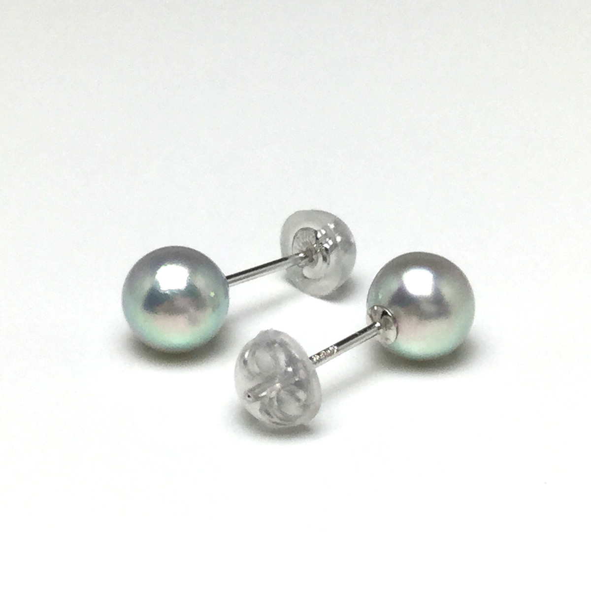 E465高品質アコヤ真珠&アメジストK18ブラピアス4.5～5.0㎜三重ブランド