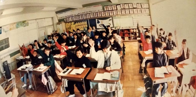 昭和６３年当時の教室内の風景
