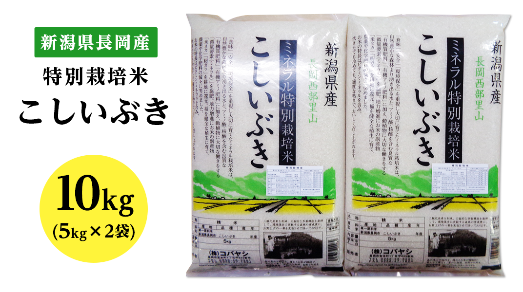 B7-43新潟県長岡産特別栽培米こしいぶき10kg（5kg×2袋）