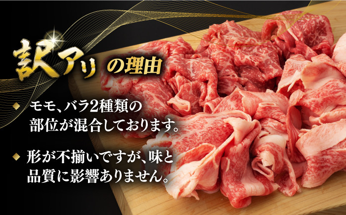 訳あり】切り落とし 赤身 モモ バラ 600g 長崎和牛【野中精肉店