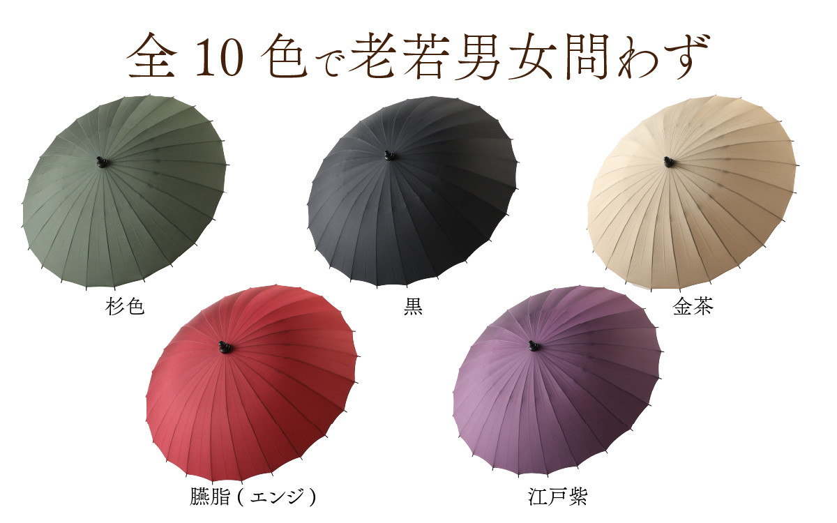蛇の目洋傘　雨傘(親骨55㎝)　カラー10色 [K-035003]