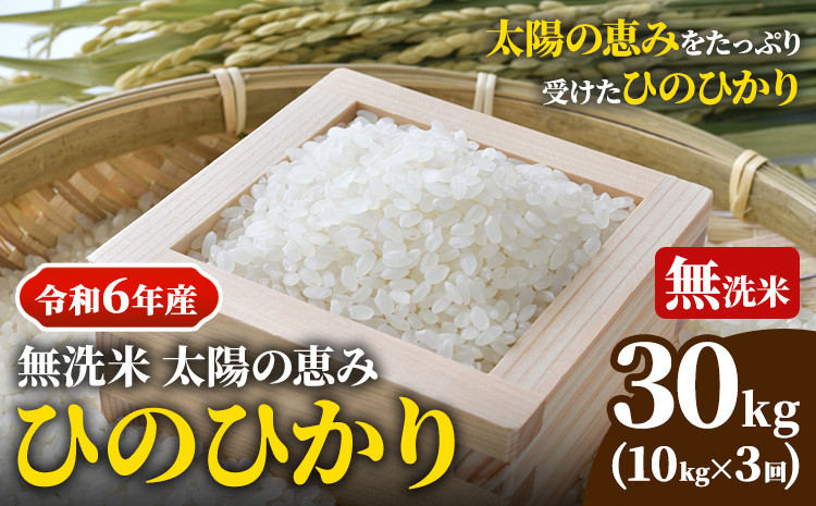 O-06_30k 【令和6年産 予約受付】 岡山県産 ひのひかり 笠岡産 10kg×3回（計30kg） 太陽の恵み （無洗米） - 岡山県笠岡市｜ふるさとチョイス  - ふるさと納税サイト