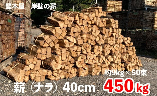 乾燥ナラ薪 40cm 約450kg 9kg × 50束 薪 まき 薪ストーブ 焚火 焚き火 炭火 キャンプ アウトドア 暖炉 ストーブ ファイヤー 炎  堅木屋 岸壁の薪 - 京都府｜ふるさとチョイス - ふるさと納税サイト