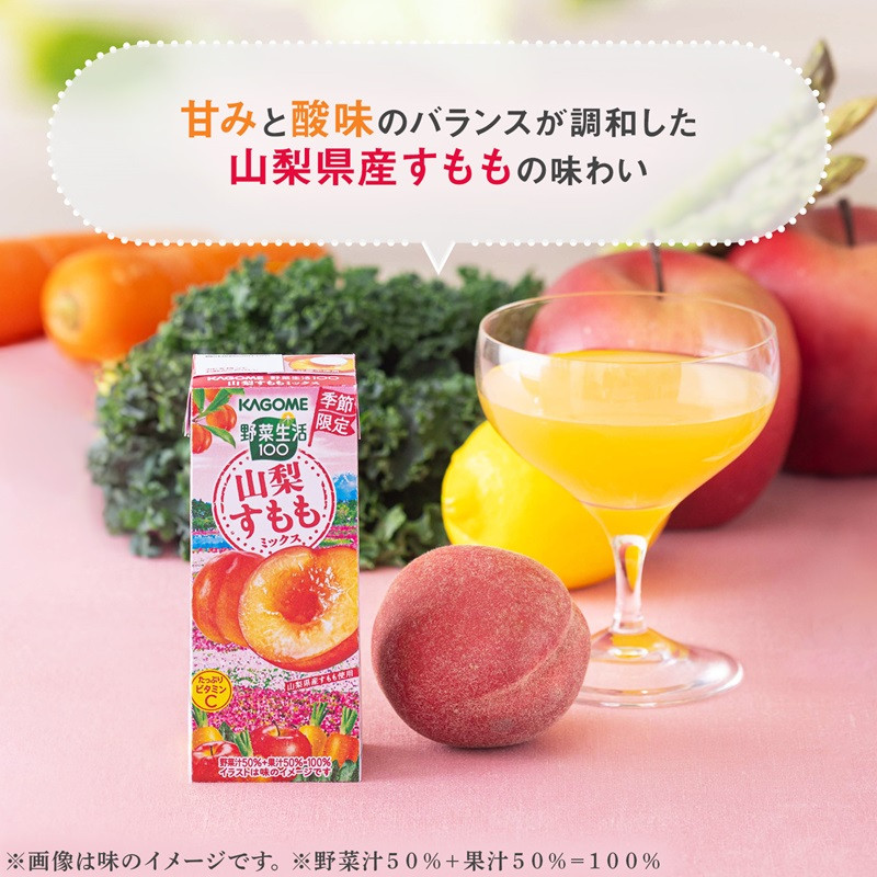 カゴメ 野菜生活100 山梨すももミックス 195ml 紙パック 48本入 - 山梨県北杜市｜ふるさとチョイス - ふるさと納税サイト