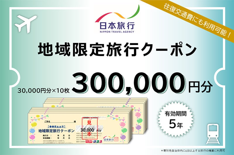 大分県大分市 日本旅行 地域限定旅行クーポン 【300,000円分】 旅行 パッケージ旅行 観光 体験 宿泊 航空券 JR券 レンタカー 入場券  ゴルフ O02053 - 大分県大分市｜ふるさとチョイス - ふるさと納税サイト