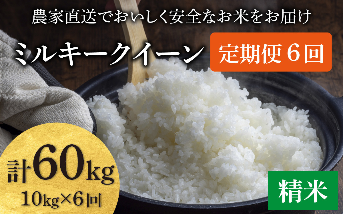 先行予約】【令和6年産】《定期便6回》ミルキークイーン 精米 10kg（5kg×2袋） JGAP認証米 / 一等米 福井県産 ブランド米 ご飯 白米 お米  コメ 新鮮 小分け 定期便 6回 新米 ※2024年9月下旬より順次発送 - 福井県あわら市｜ふるさとチョイス - ふるさと納税サイト