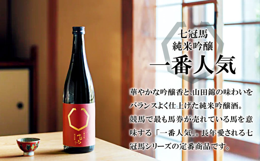 七冠馬 純米吟醸・純米セット【日本酒 720ml 四合瓶 2本 詰め合わせ セット 七冠馬 純米吟醸 純米酒 お酒 酒 飲み比べ 晩酌 地酒 こだわり  アルコール プレゼント 贈り物 贈答 ギフト】 - 島根県奥出雲町｜ふるさとチョイス - ふるさと納税サイト