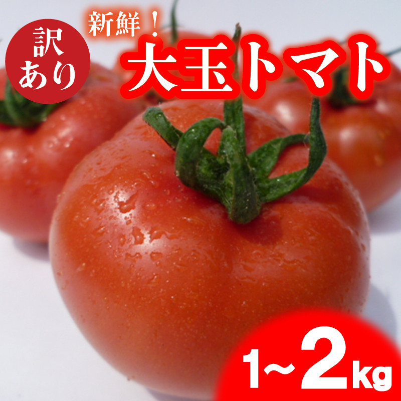 トマト 大玉 訳ありトマト 1~2kg 野菜 産地直送 お試し 選べる 容量 予約受付 高糖度トマト リコピン ビタミンC 美容 ご自宅用 ご家庭用  栄養 甘い おいしい トマト お弁当 夕飯 サラダ おかず 先行受付 下関 山口 【 2025年4月中旬以降の発送 】【 期間限定 】 -