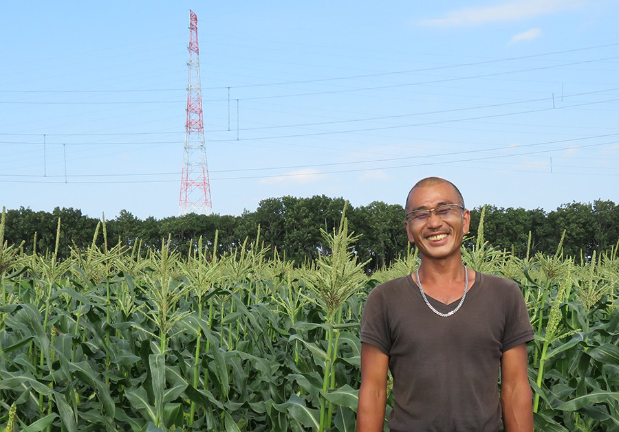 石狩市のとうもろこし生産者　堀田さん