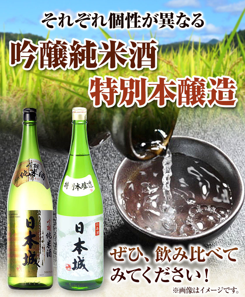 日本城 吟醸純米酒と特別本醸造 1.8L×2本 2種セット 厳選館《90日以内に出荷予定(土日祝除く)》 和歌山県 日高町 酒 吟醸純米酒 特別本醸造  飲み比べ 3.6L - 和歌山県日高町｜ふるさとチョイス - ふるさと納税サイト