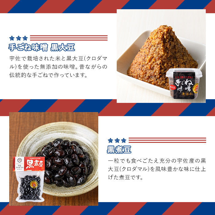 期間限定＞故郷のお祝いセット THE USA Box/DX(10品)詰め合わせ 手ごね味噌 黒煮豆 はちまんの恵 黒豆きな粉 高菜漬け 鶏めし  ねぎねぎ団味噌 やせうま とりちん 宇佐勝ちえび ゆずぽん酢 宇佐ブランド認証品【114000800】【一般社団法人 地域商社USA】 - 大分県宇佐市  ...