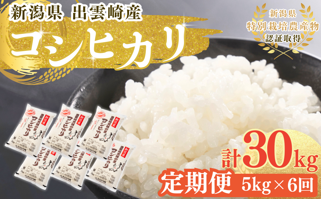 新米】特別栽培米 新潟県産 コシヒカリ 定期便 5kg 6か月 出雲崎町産 「天領の里」 令和6年産 白米 精米 お米 合計30kg -  新潟県出雲崎町｜ふるさとチョイス - ふるさと納税サイト