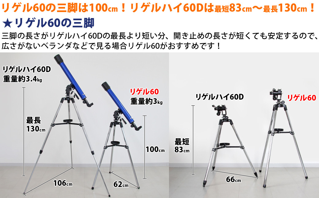 屈折式天体望遠鏡 リゲル60 日本製 初心者用 スマホ撮影 【1833】 - 岩手県花巻市｜ふるさとチョイス - ふるさと納税サイト