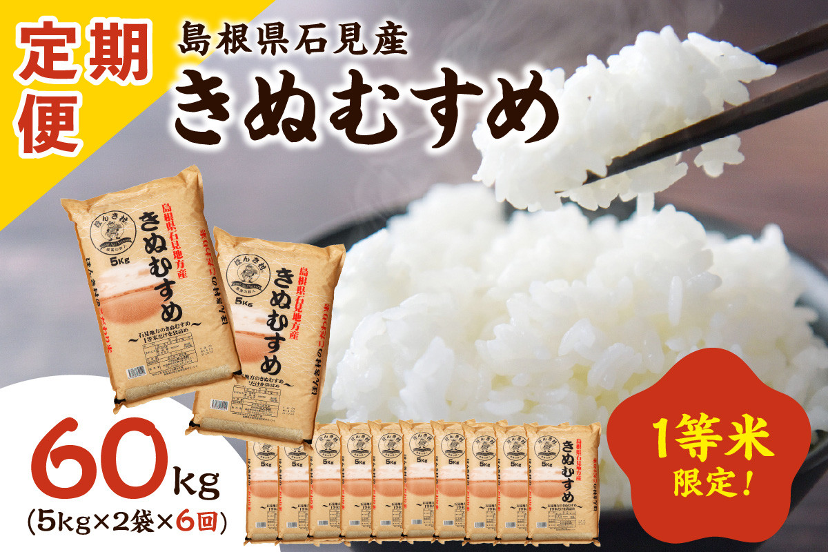 令和6年産】石見産きぬむすめ 60kg 6ヶ月（10kg×6回コース）【定期便】 お取り寄せ 特産 お米 精米 白米 ごはん ご飯 コメ 新生活 応援  準備 【238】 - 島根県浜田市｜ふるさとチョイス - ふるさと納税サイト