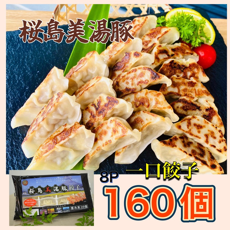 鹿児島県産桜島美湯豚 一口餃子 160個(20個×8パック)