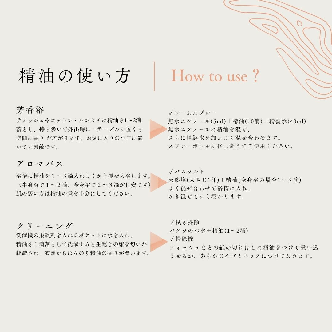 精油使い方(その1)