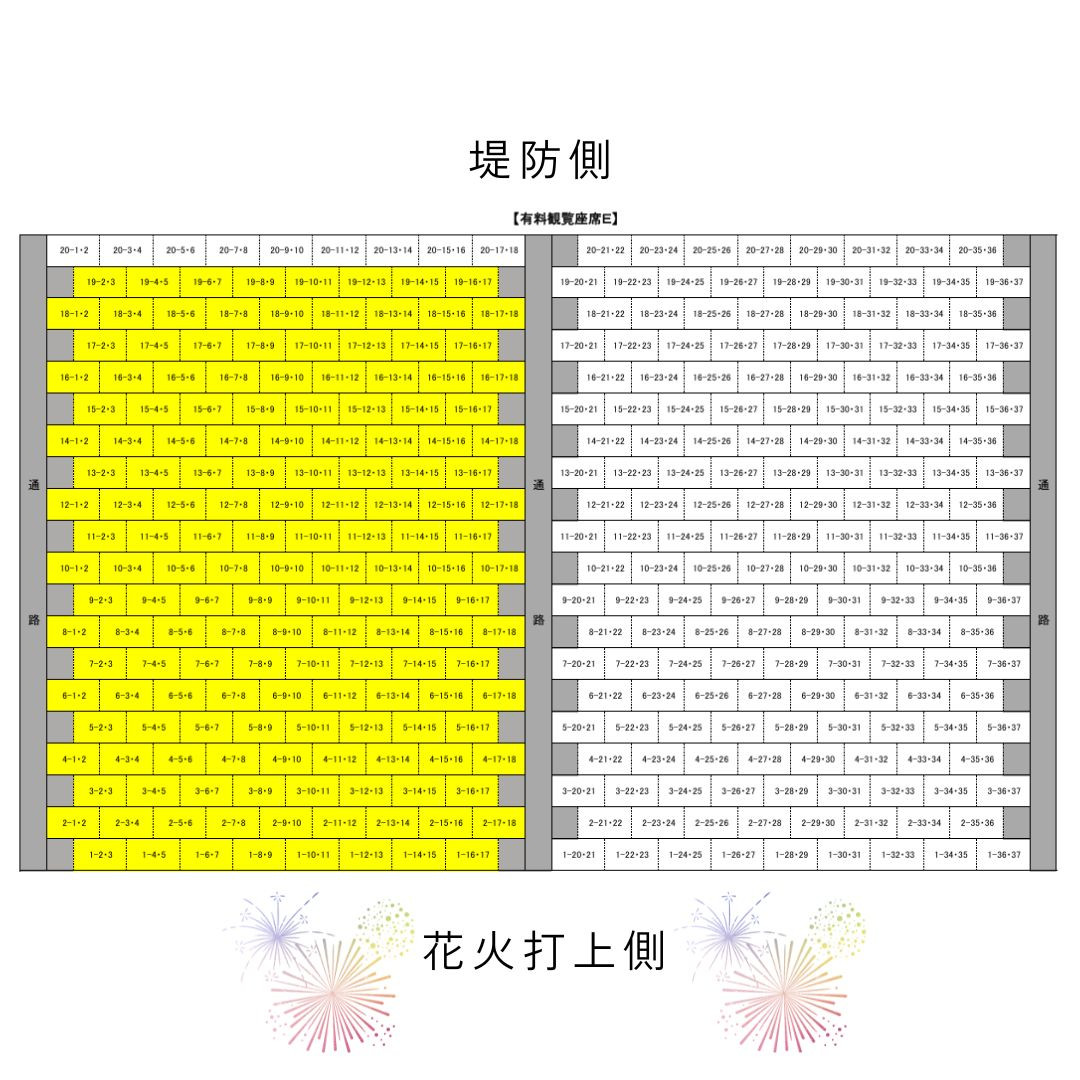 Eエリア半分