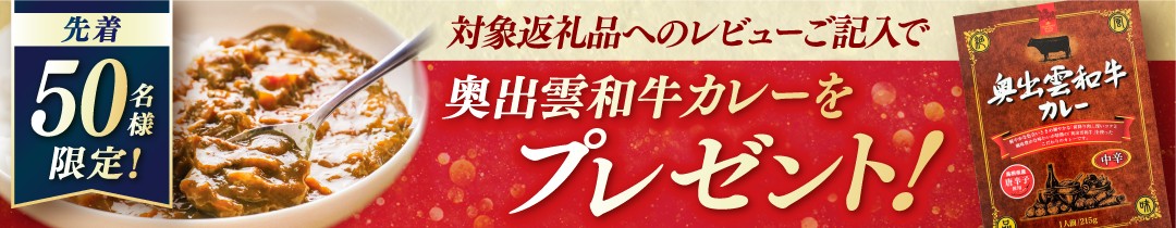 【JA畜産加工所限定】奥出雲和牛カレー×レビューキャンペーン