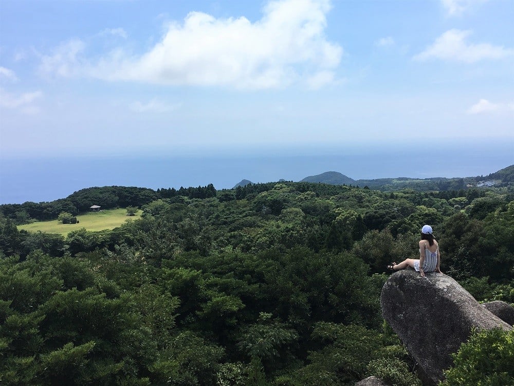 唐人駄馬遺跡から太平洋を望む
