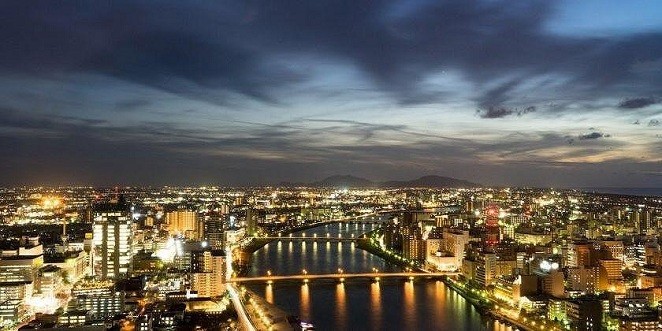 信濃川夜景（新潟市）