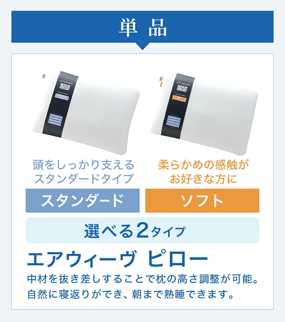 3営業日以内に発送】エアウィーヴ ピロー スタンダード |エアウィーヴ