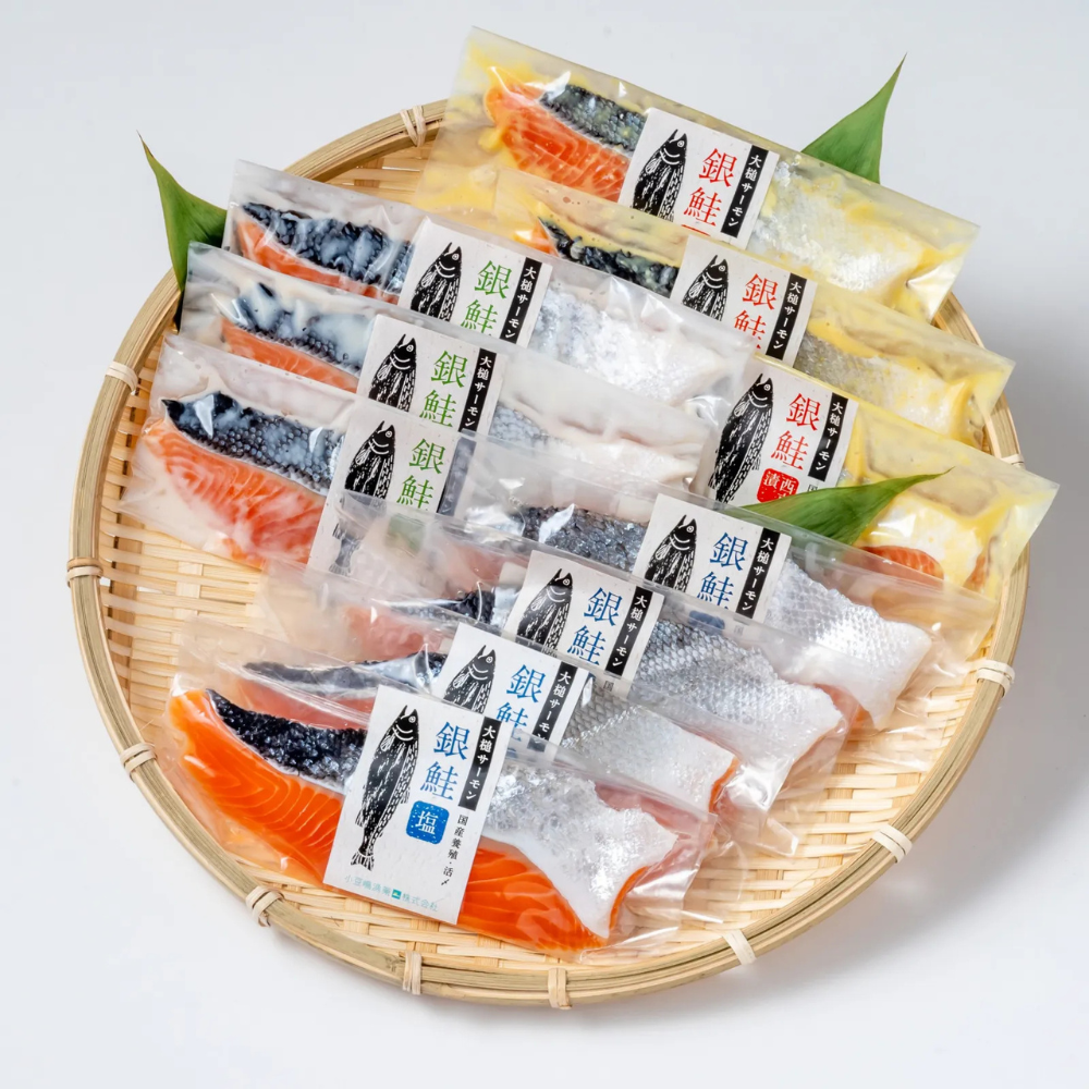 大槌サーモン 西京漬け 3切　粕漬け 3切　甘塩 4切