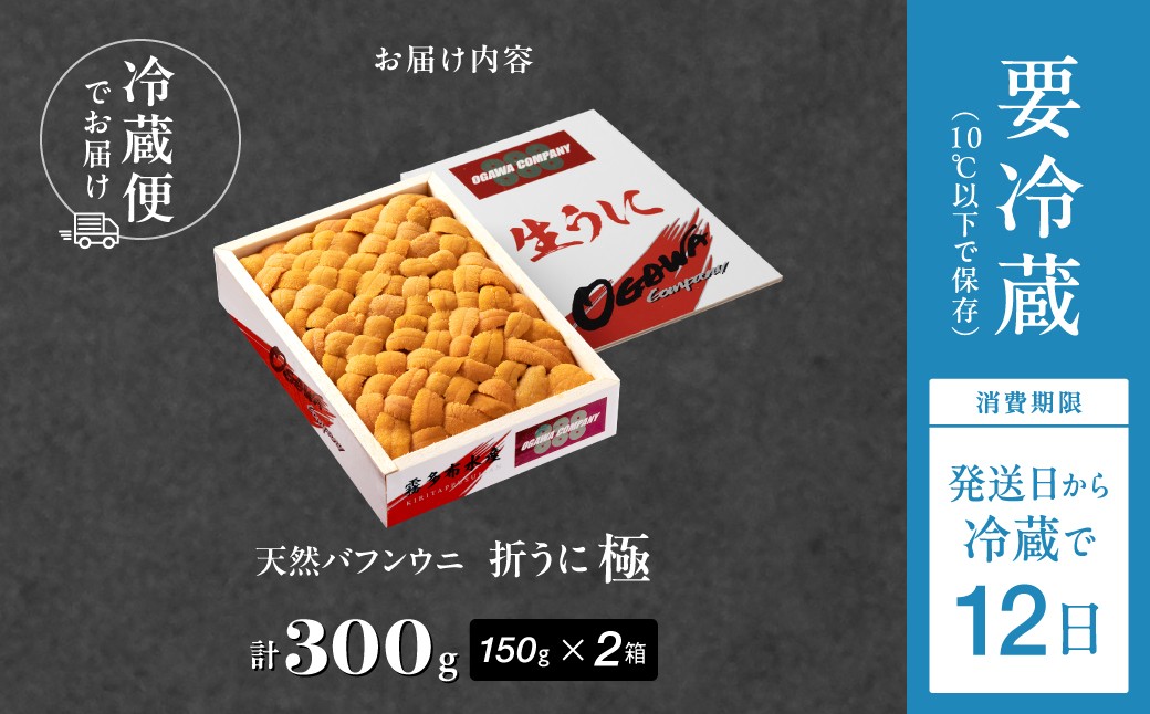 ≪プロ厳選≫最高級折うに(極)計300g うに ウニ 雲丹 折うに 海鮮