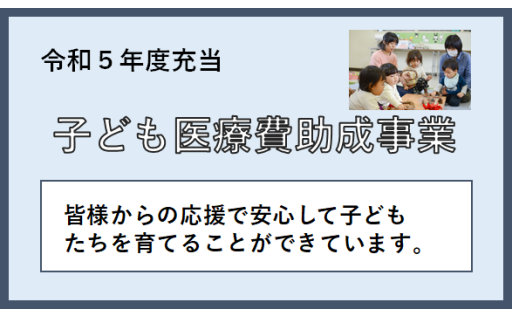 子どもたちの医療費の助成に活用しております