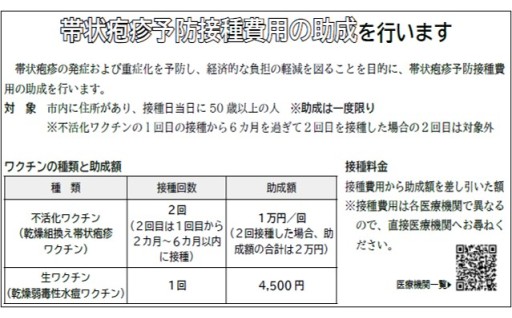 令和6年度ふるさと応援寄附金活用事業：予防接種事業